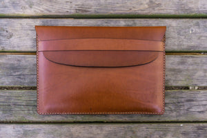 Personalized Leather MacBook Sleeves - Brown-Galen Leather