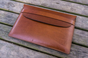 Personalized Leather MacBook Sleeves - Brown-Galen Leather