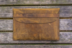 Personalized Leather MacBook Sleeves - Crazy Horse Brown-Galen Leather