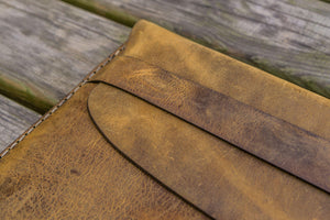 Personalized Leather MacBook Sleeves - Crazy Horse Brown-Galen Leather