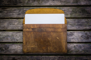 Personalized Leather MacBook Sleeves - Crazy Horse Brown-Galen Leather