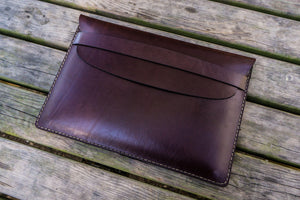 Personalized Leather MacBook Sleeves - Dark Brown-Galen Leather
