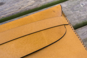 Personalized Leather MacBook Sleeves - Natural-Galen Leather