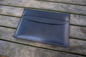 Personalized Leather MacBook Sleeves - Navy Blue-Galen Leather