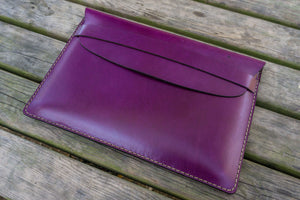 Personalized Leather MacBook Sleeves - Purple-Galen Leather