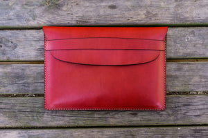 Personalized Leather MacBook Sleeves - Red-Galen Leather