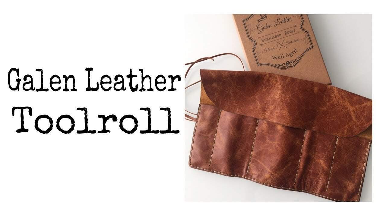 Leather Pen Roll - Rustic Dark Brown - Galen Leather