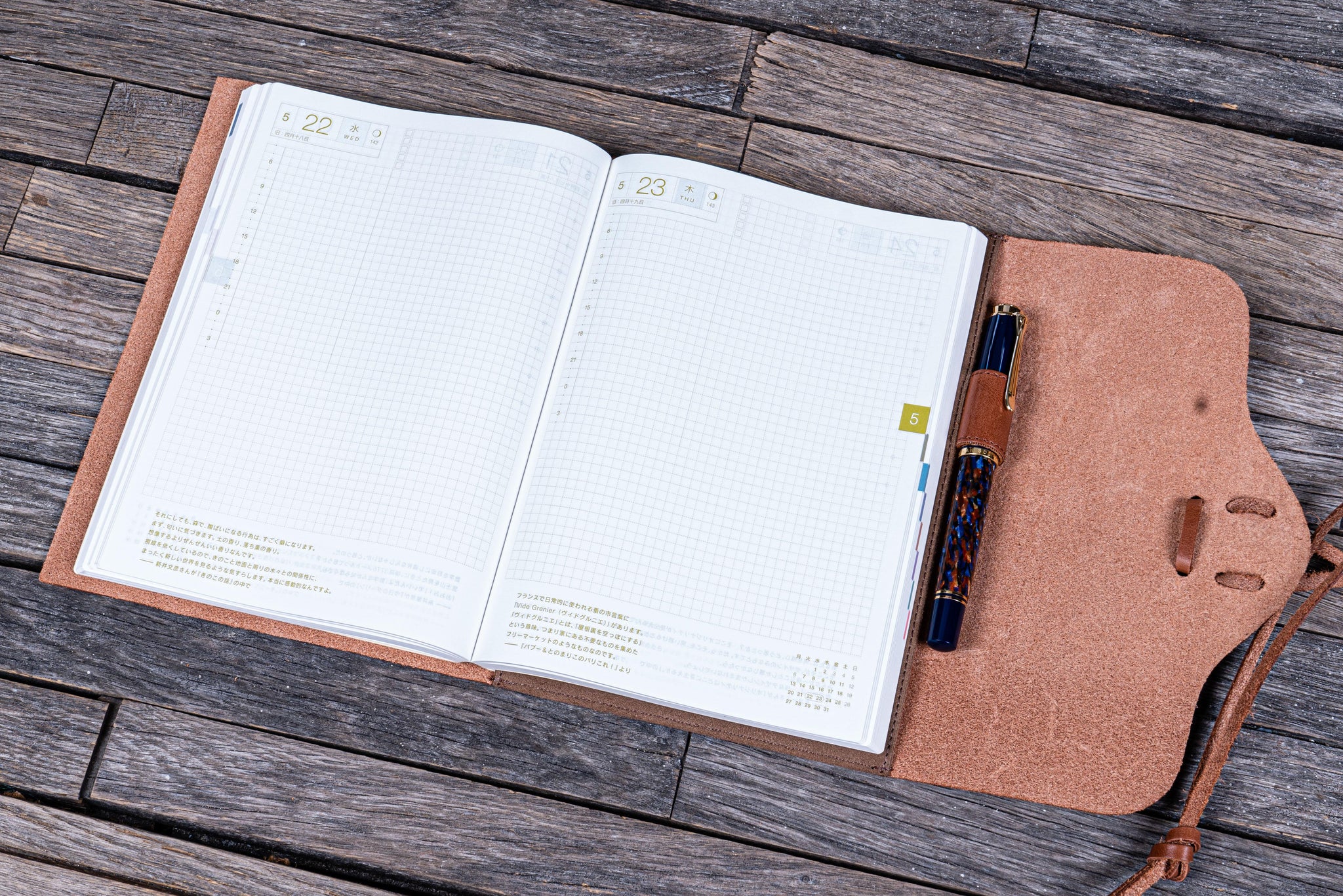 Brown Refillable Leather Wrap Journal/Planner Cover | Galen Leather