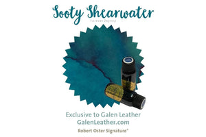 Robert Oster - Sooty Shearwater Fountain Pen Ink - A Special Color for Zeynep-Galen Leather