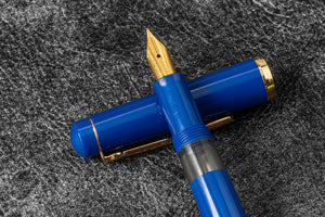 Scrikss 419 Fountain Pen Blue-Galen Leather