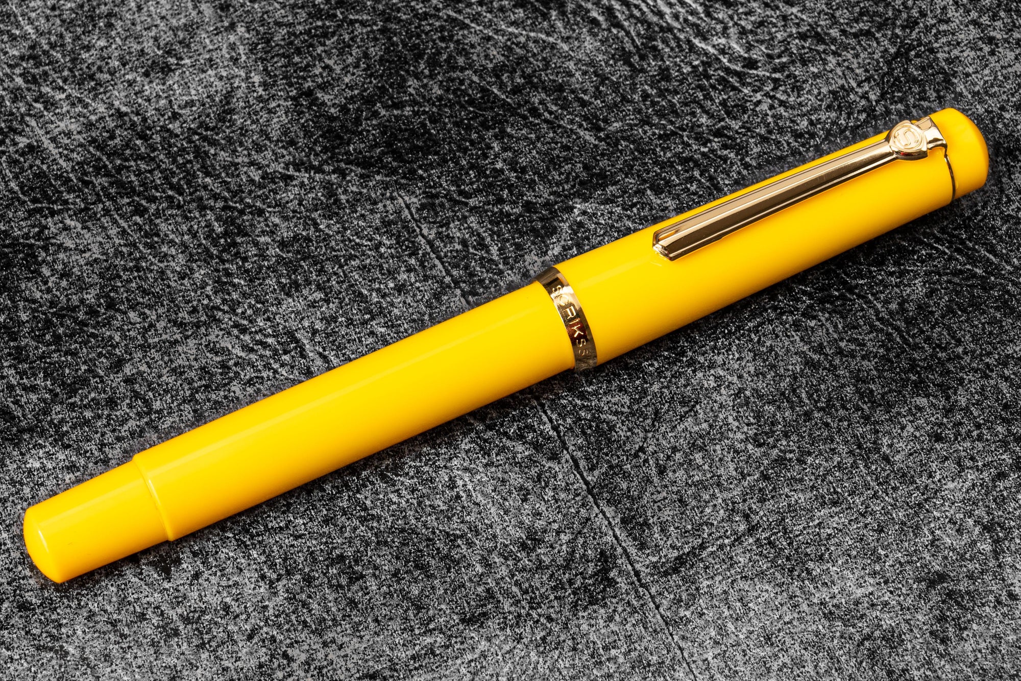 Scrikss 419 Fountain Pen Yellow-Galen Leather