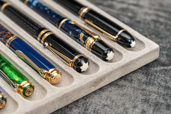 Stack & Store Wood Pen Tray - Holds 11 Pens | Galen Leather