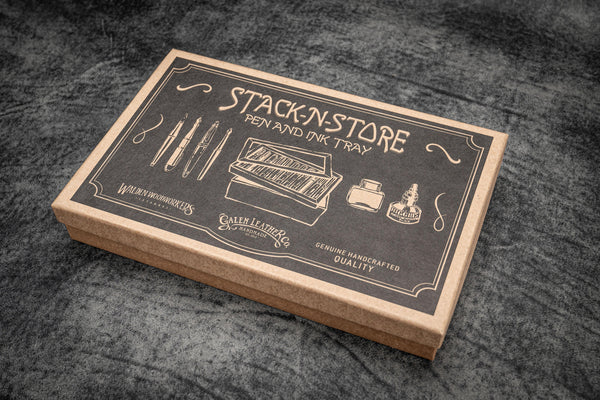 工芸品 STACK-N-STORE WOOD PEN AND INK STRAGE stack-store-wood-empty-storage