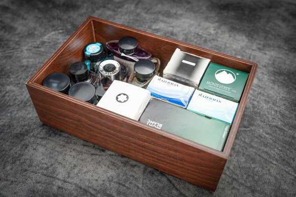 工芸品 STACK-N-STORE WOOD PEN AND INK STRAGE Stack & Store Wood Ink Storage Container Box | Galen Leather