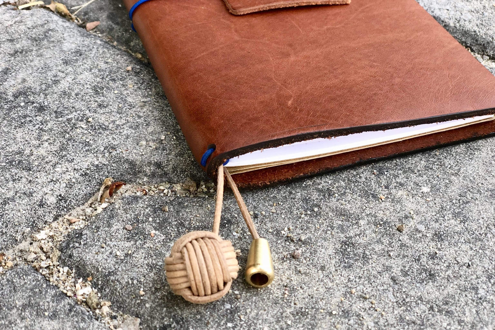 The Knot- Leather Monkey's Fist Bookmark-Galen Leather