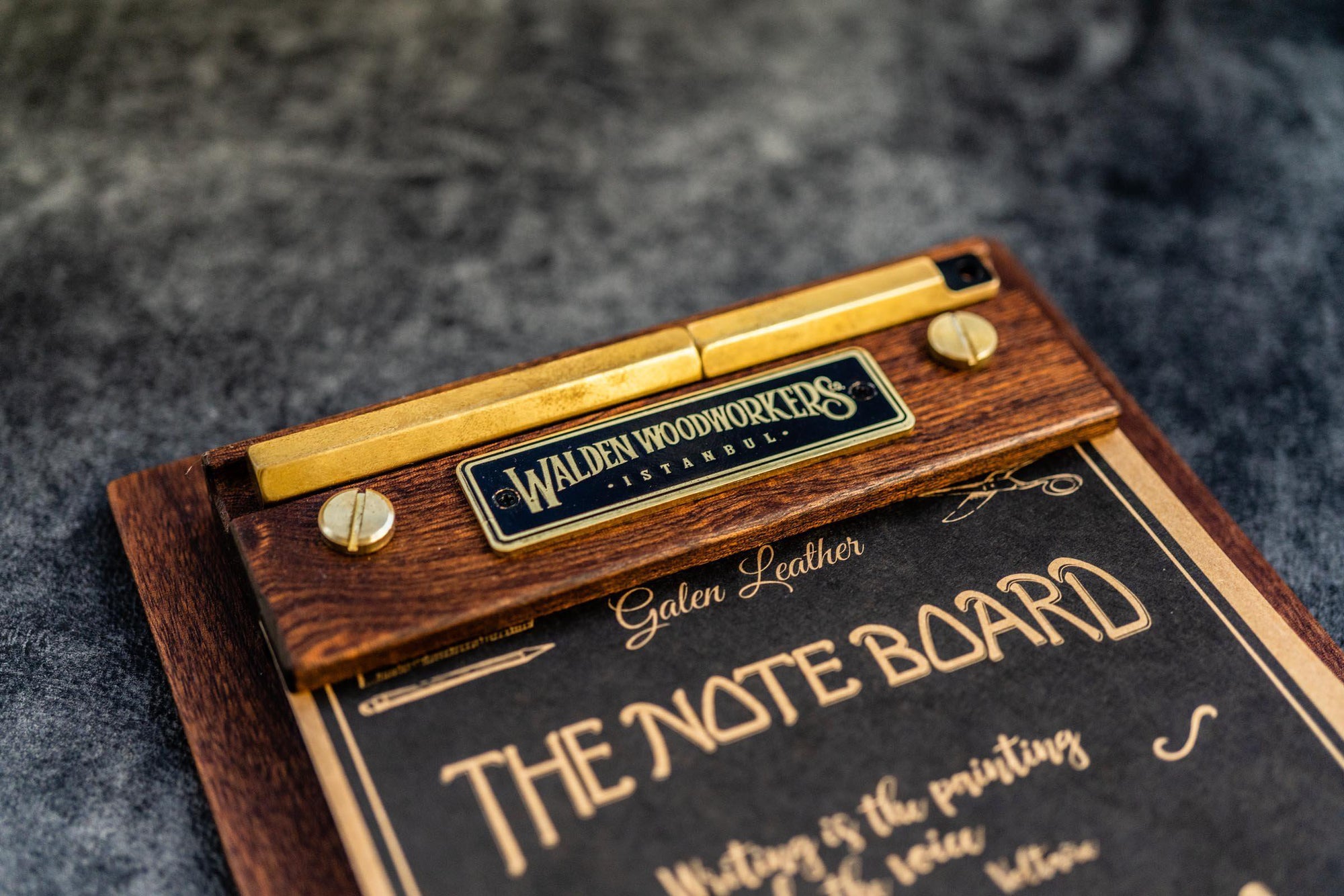 The Note Board Wooden Rhodia Notepad Holder - Mahogany | Galen Leather