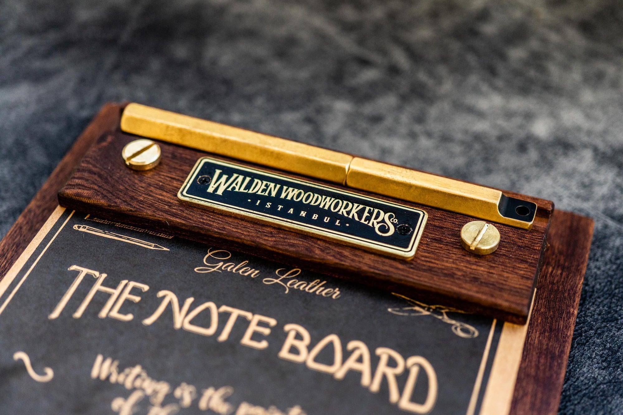ファイル・バインダー・ケース Galen Leather The Note Board Mahogany the-note-board-wooden-rhodia-