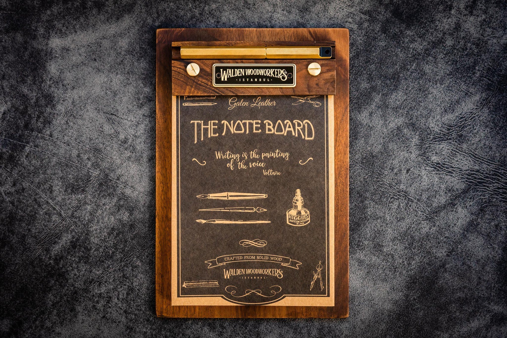 The Note Board - Wooden Rhodia Notepad Holder - Walnut