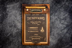 The Note Board - Wooden Rhodia Notepad Holder - Walnut-Galen Leather