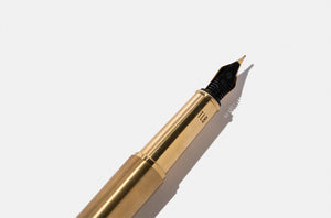 TOOLS to LIVEBY Brass Fountain Pen (F Nib)-Galen Leather