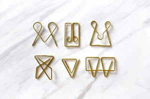 Tools to Liveby Brass Paper Clips (Ideal)-Galen Leather