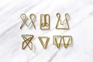 Tools to Liveby Brass Paper Clips (Owl)-Galen Leather