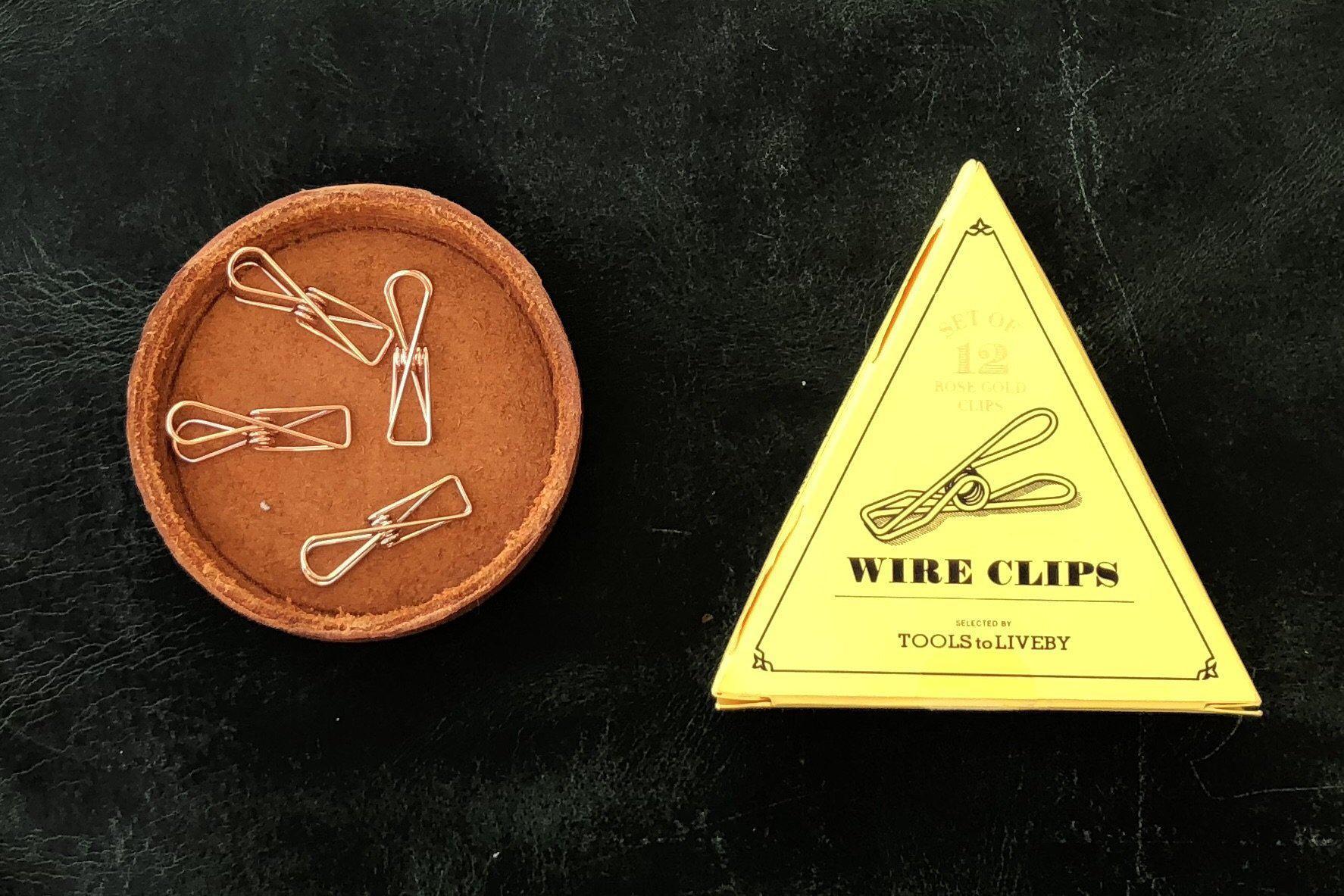 Tools to Liveby Wire C.lips (Rose Gold Paper Clips)-Galen Leather