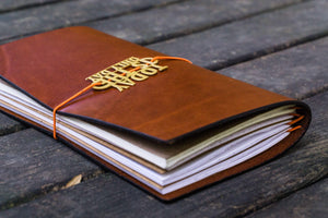 Traveler's Notebook Leather Cover-Brown-Galen Leather