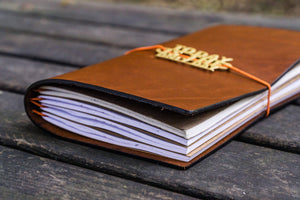 Traveler's Notebook Leather Cover-Brown-Galen Leather