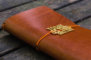 Traveler's Notebook Leather Cover-Brown-Galen Leather