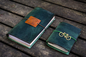 Traveler's Notebook Leather Cover-Crazy Horse Forest Green-Galen Leather