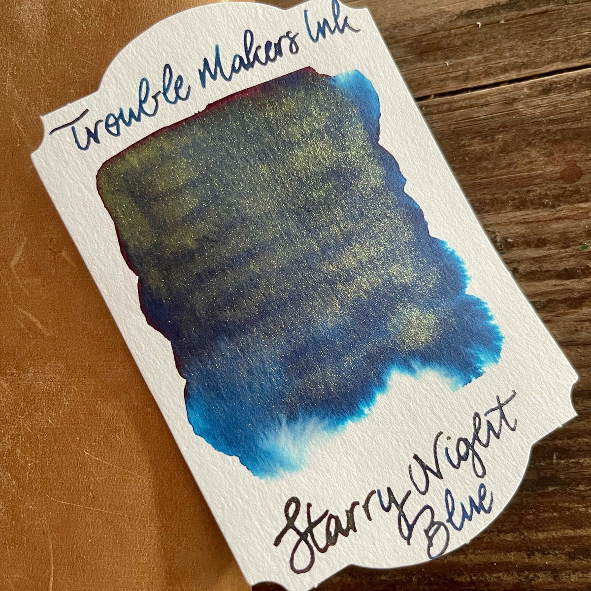 Troublemaker Starry Night Shimmer Blue Ink - 60 ml - Galen Leather