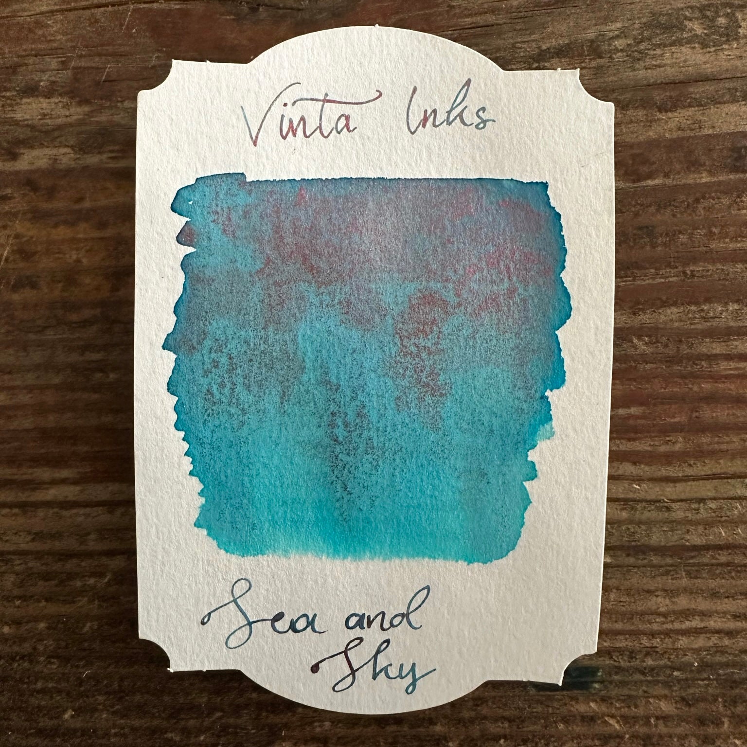Vinta Pastel Blue Shimmer Julio 1991 Shimmer Ink - Galen Leather