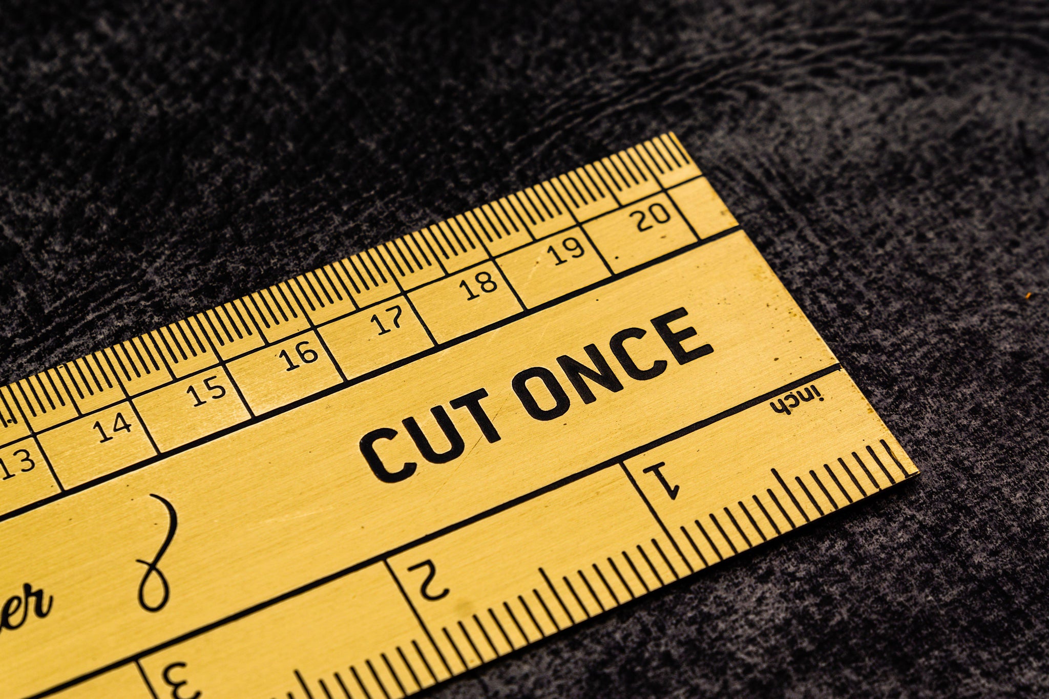 Vintage Inspired Brass Ruler Imperial Metric Measurements