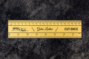 Vintage Inspired Brass Ruler - Imperial & Metric Measurements-Galen Leather