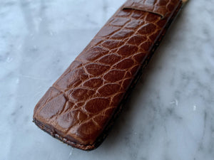 Vintage (NOS) single leather pen case-Galen Leather