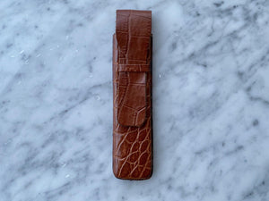 Vintage (NOS) single leather pen case-Galen Leather