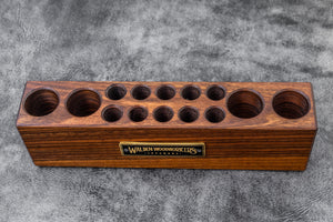 Wood Desk Organizer - Pen and Tool Holder - Walnut-Galen Leather