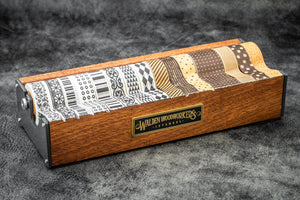 Wooden Multi Washi Tape Dispenser - Mahogany-Galen Leather