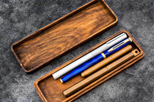 Wooden Pen Case-Galen Leather