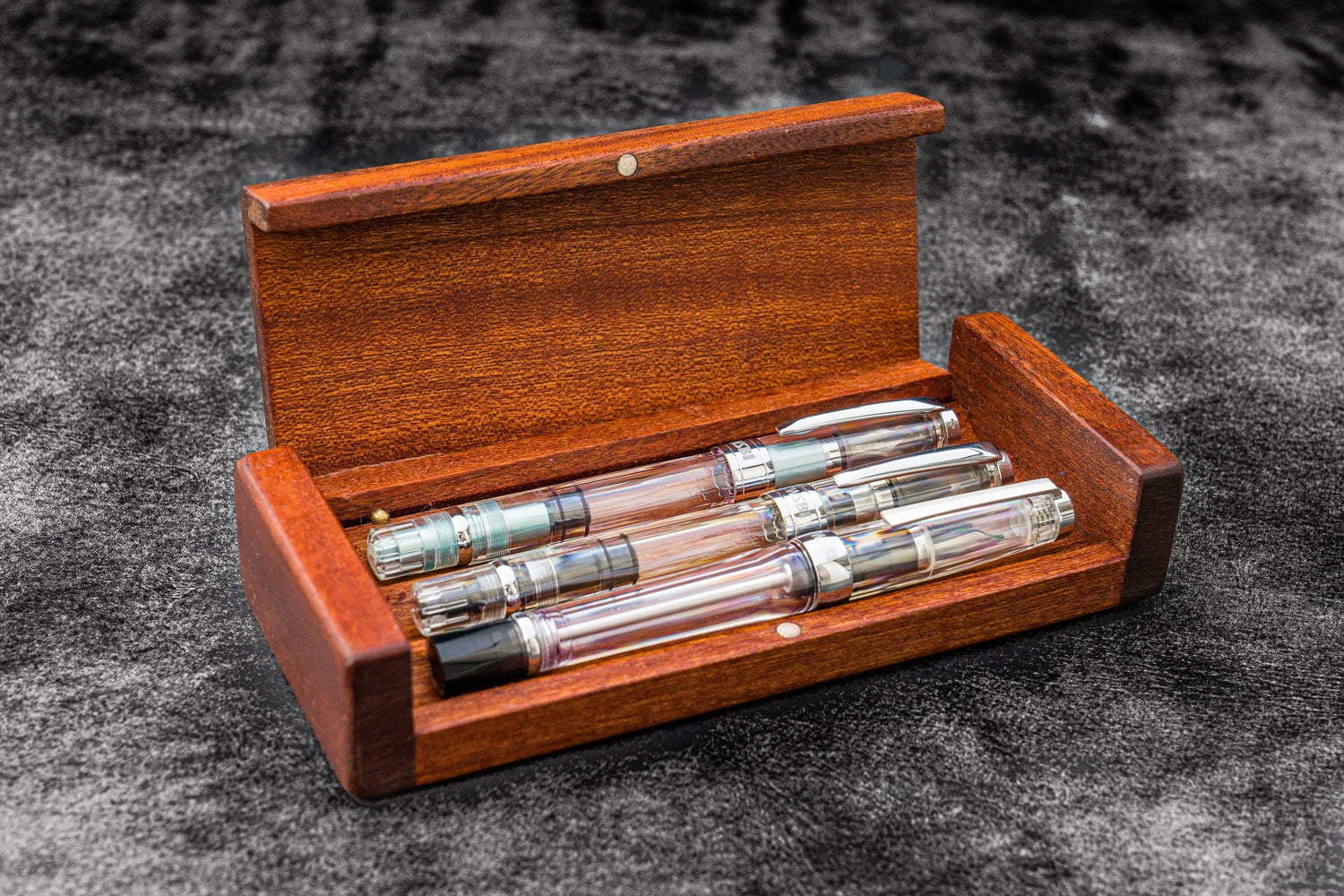 Monteverde USA® 12pc Deluxe Collectors MDF wood and covered with PU Vegan  Leather Pen Tray