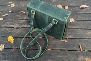 Writer's Medic Bag - Crazy Horse Forest Green-Galen Leather