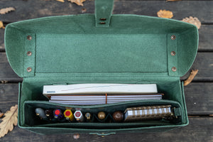 Writer's Medic Bag - Crazy Horse Forest Green-Galen Leather