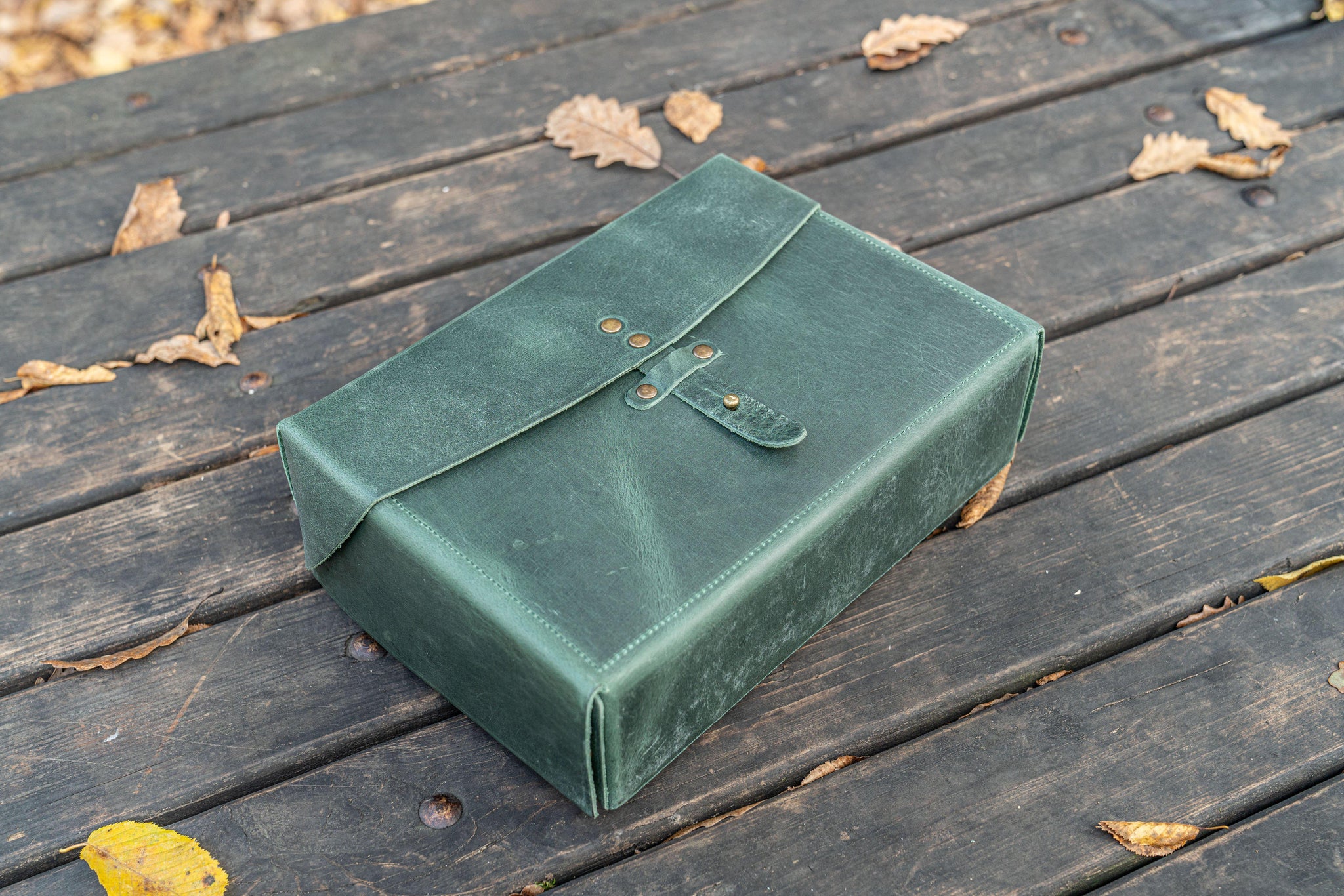 Wooden Artist Writer Creative Messenger Bag Storage Box 