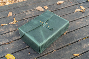 Writer's Medic Bag - Crazy Horse Forest Green-Galen Leather