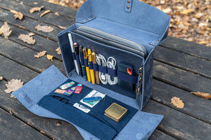 Writer's Medic Bag - Crazy Horse Navy Blue-Galen Leather