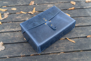 Writer's Medic Bag - Crazy Horse Navy Blue-Galen Leather