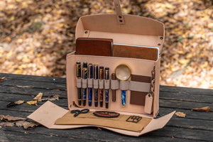 Writer's Medic Bag - Undyed Leather-Galen Leather