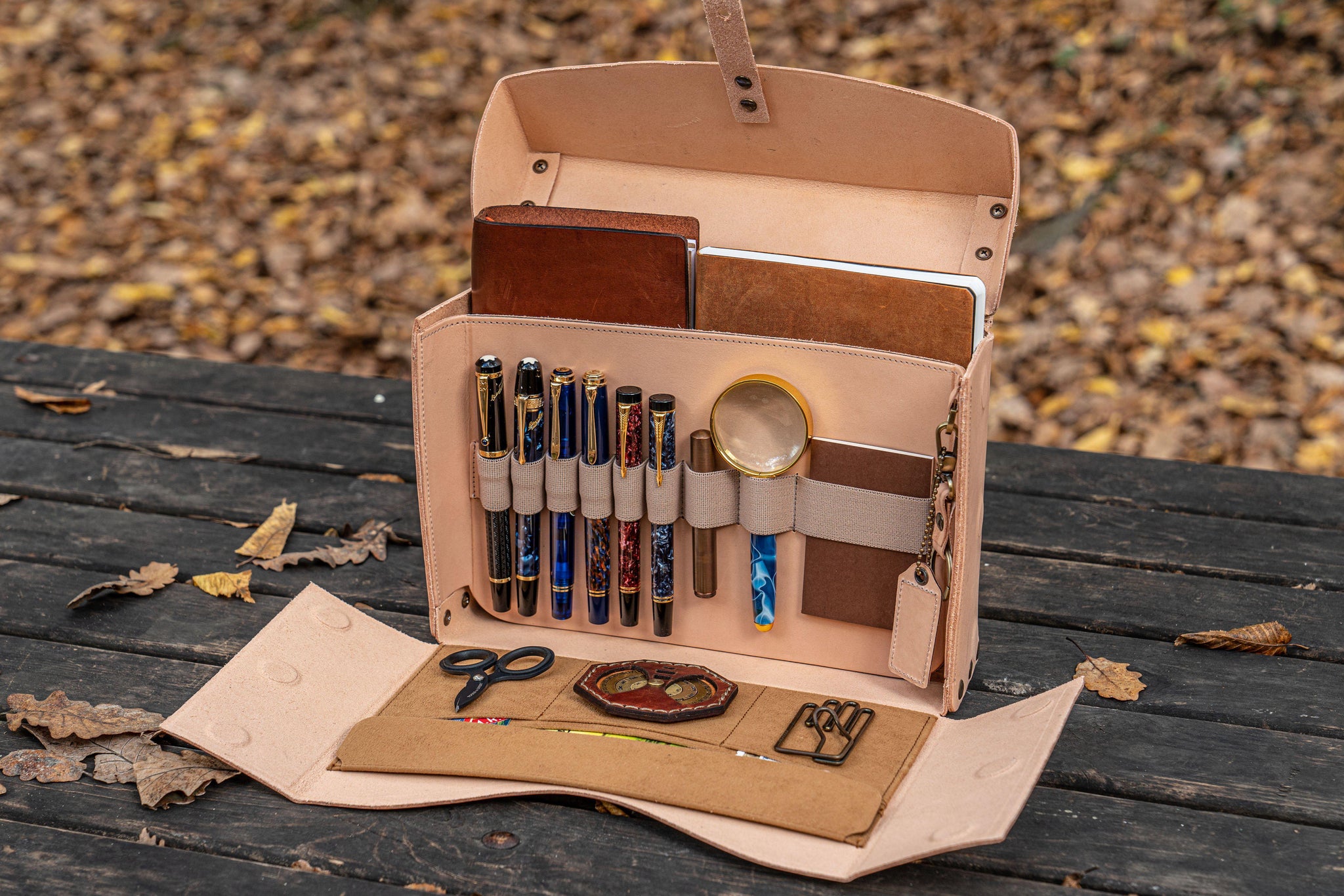 Leather Writer s Medic Bag Undyed Leather Galen Leather Leather Writer s Medic Bag Undyed Leather Galen Leather