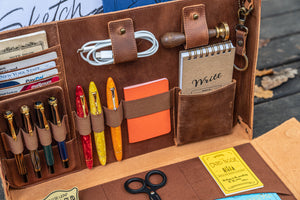 Writer's Medic Bag XLarge - Crazy Horse Tan-Galen Leather